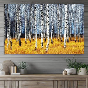 Birch Trees Wall Art Print, Wall Art Landscape Canvas Print
