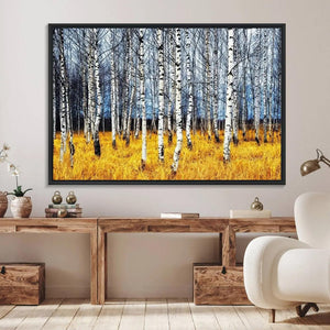 Birch Trees Wall Art Print, Wall Art Landscape Canvas Print