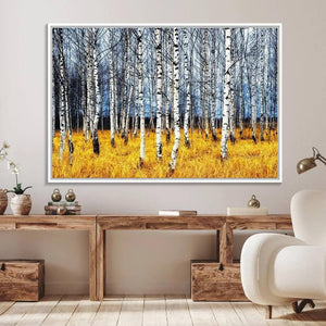 Birch Trees Wall Art Print, Wall Art Landscape Canvas Print