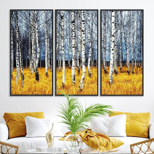 Birch Trees Wall Art Print, Wall Art Landscape Canvas Print