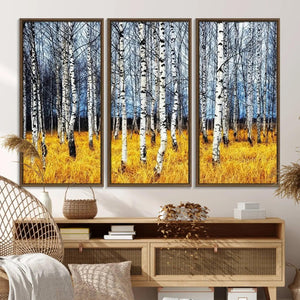 Birch Trees Wall Art Print, Wall Art Landscape Canvas Print