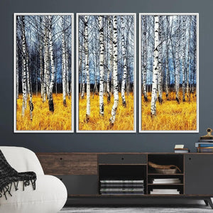 Birch Trees Wall Art Print, Wall Art Landscape Canvas Print