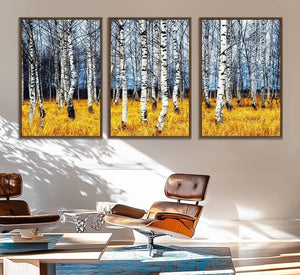 Birch Trees Wall Art Print, Wall Art Landscape Canvas Print