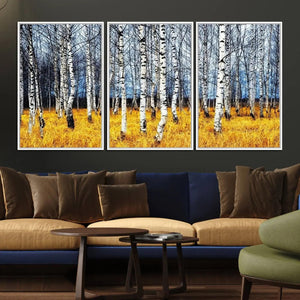 Birch Trees Wall Art Print, Wall Art Landscape Canvas Print