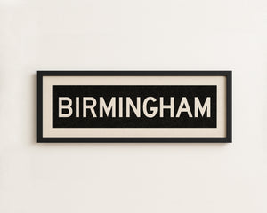 Framed Birmingham Alabama Bus Scroll
