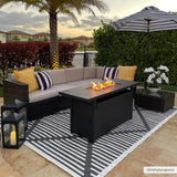 Anah 3D Black Outdoor Rug