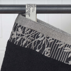 Cotton Floral Jacquard Border Bath Towel Set of 4 - Bath Towel by Superior Brand