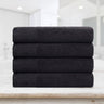 Cotton Floral Jacquard Border Bath Towel Set of 4 - Bath Towel by Superior Brand