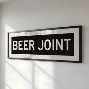 Framed Beer Joint Bus Scroll Sign