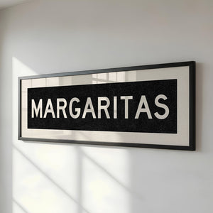 Framed Margaritas Bus Scroll Sign