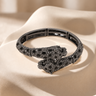 Wild Glam Rhinestone Leopard Head Tip Adjustable Bracelet