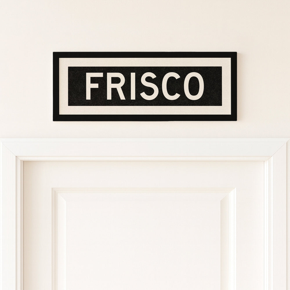Framed Frisco Bus Scroll Sign