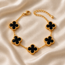 Title: 18k Gold Plated Bloom Line Bracelet