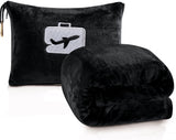 Comfort Fly Travel Blanket & Pillow – 2-in-1 Micro Plush Airplane Blanket with Carry Case (40" x 70")