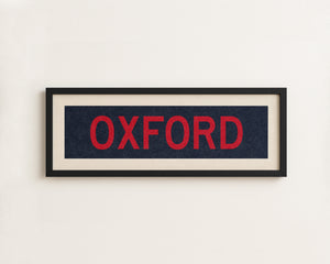 Framed Oxford Navy Bus Scroll