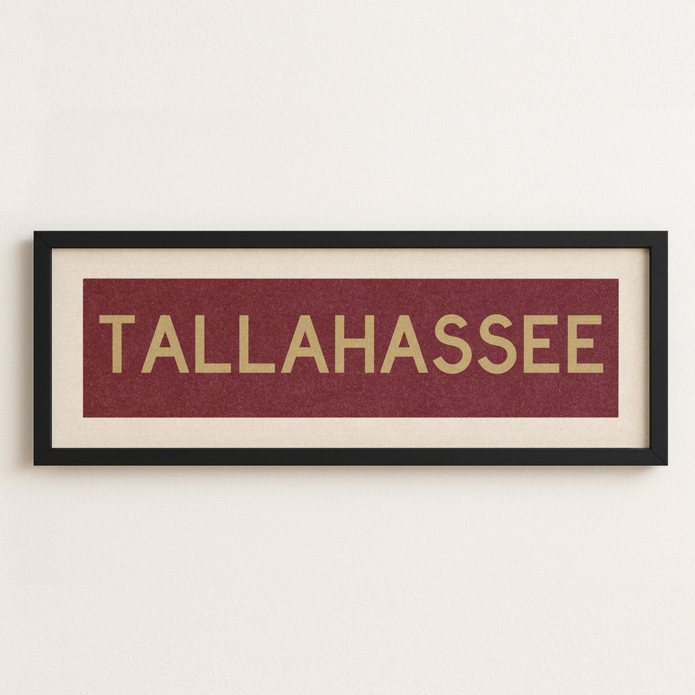 Framed Tallahassee Garnet Bus Scroll