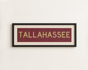 Framed Tallahassee Garnet Bus Scroll