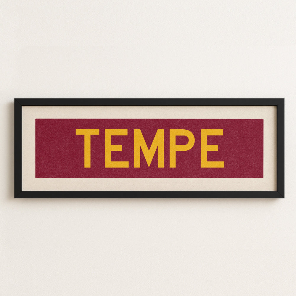 Framed Tempe Maroon Bus Scroll