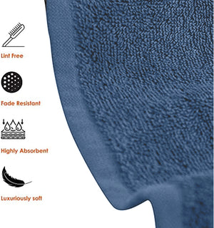Set of 6 Hotel & Spa 100% Cotton Bath Towels 27x52 Inch
