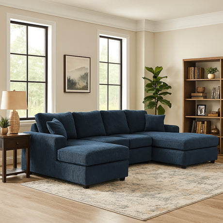 The Sara Modular Corduroy U-Shaped Sectional Sofa