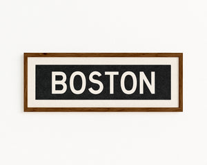 Framed Boston Massachusetts Bus Scroll