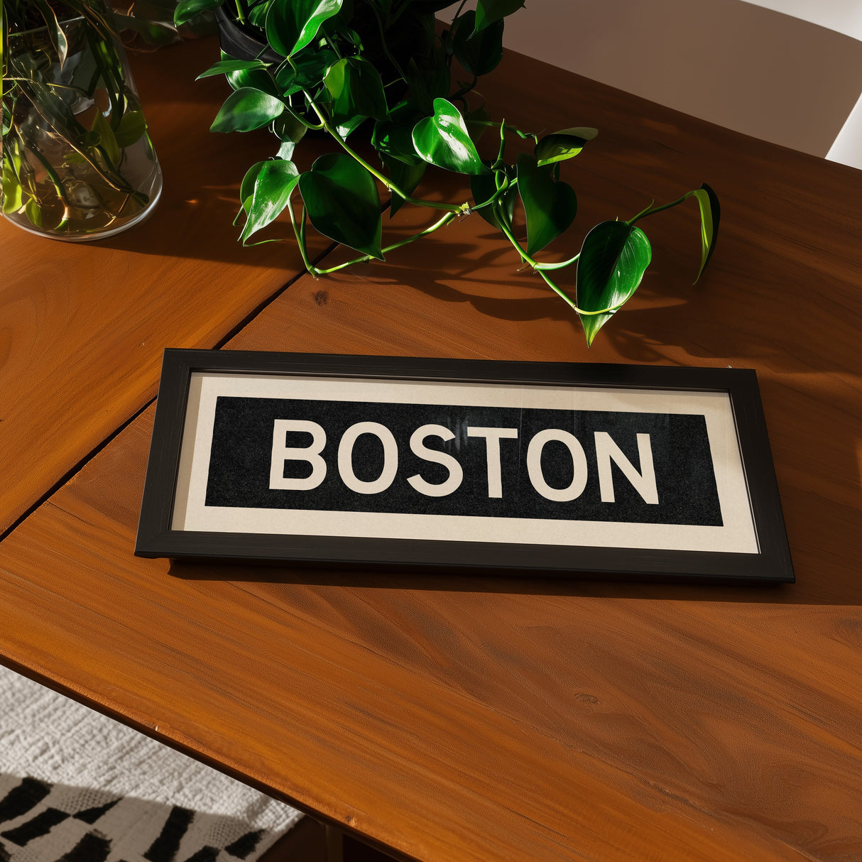 Framed Boston Massachusetts Bus Scroll