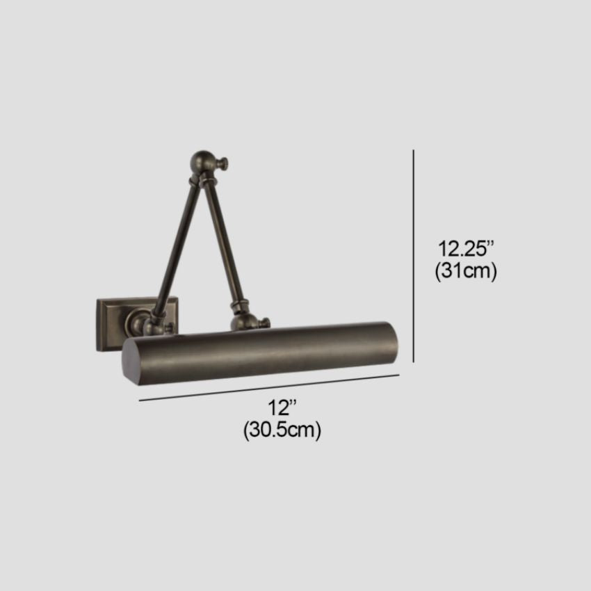 Brass LED Picture Light 12" 18" Dimmable E12 Art Wall Lamp