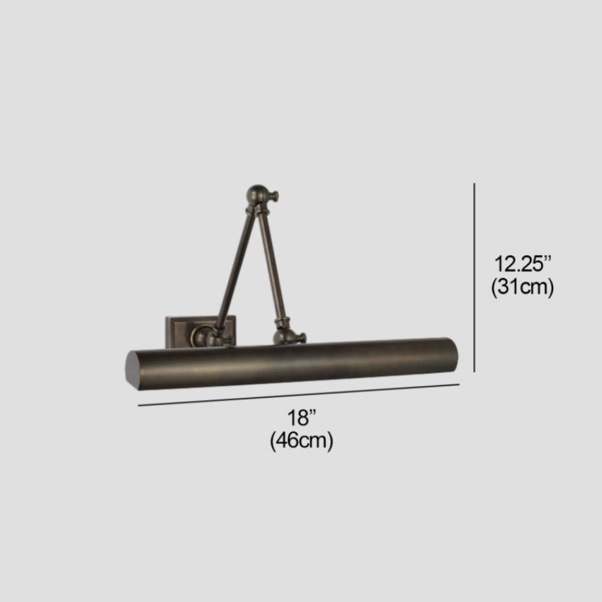 Brass LED Picture Light 12" 18" Dimmable E12 Art Wall Lamp