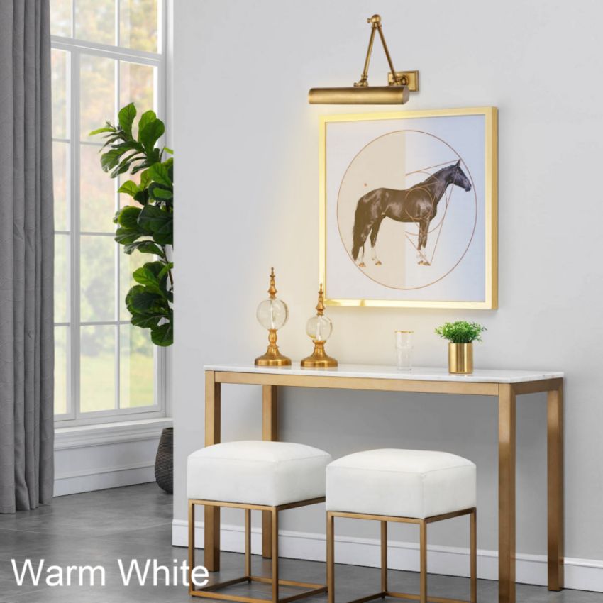 Brass LED Picture Light 12" 18" Dimmable E12 Art Wall Lamp
