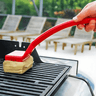 Bristle-Free Grill Steam Cleaner Brush with Long Handle