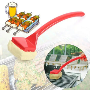 Bristle-Free Grill Steam Cleaner Brush with Long Handle