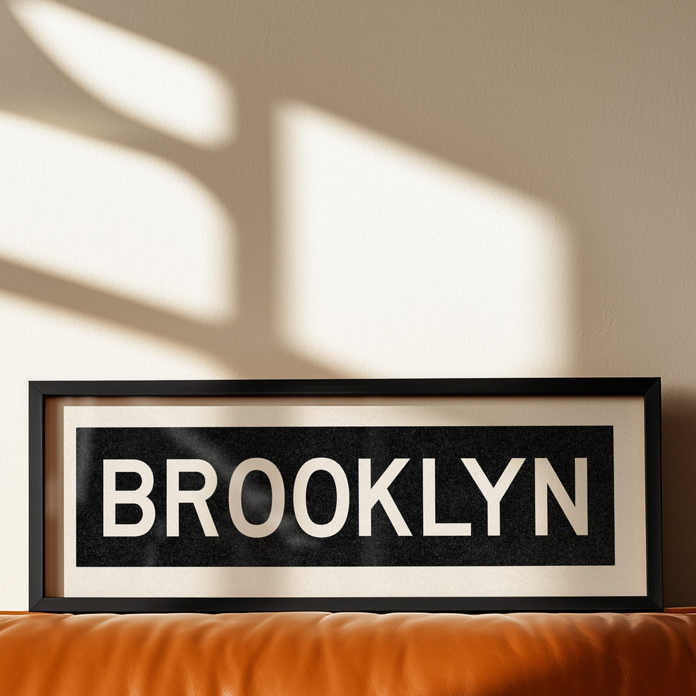 Framed Brooklyn New York Bus Scroll