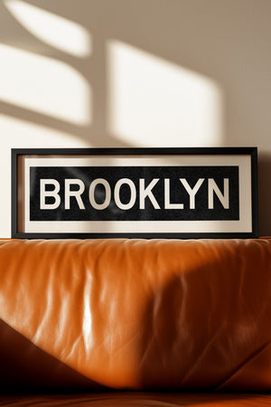 Framed Brooklyn New York Bus Scroll