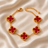 Title: 18k Gold Plated Bloom Line Bracelet