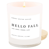 Hello Fall Soy Candle - White Jar - 11 oz