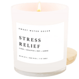 Stress Relief Soy Candle - White Jar - 11 oz