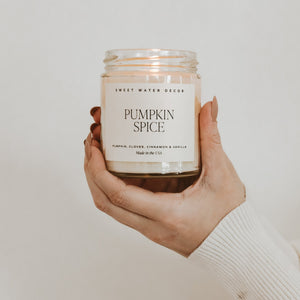 Pumpkin Spice Soy Candle 9oz Clear Jar
