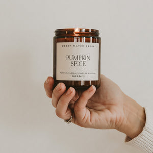 Pumpkin Spice Soy Candle 9oz Amber Jar