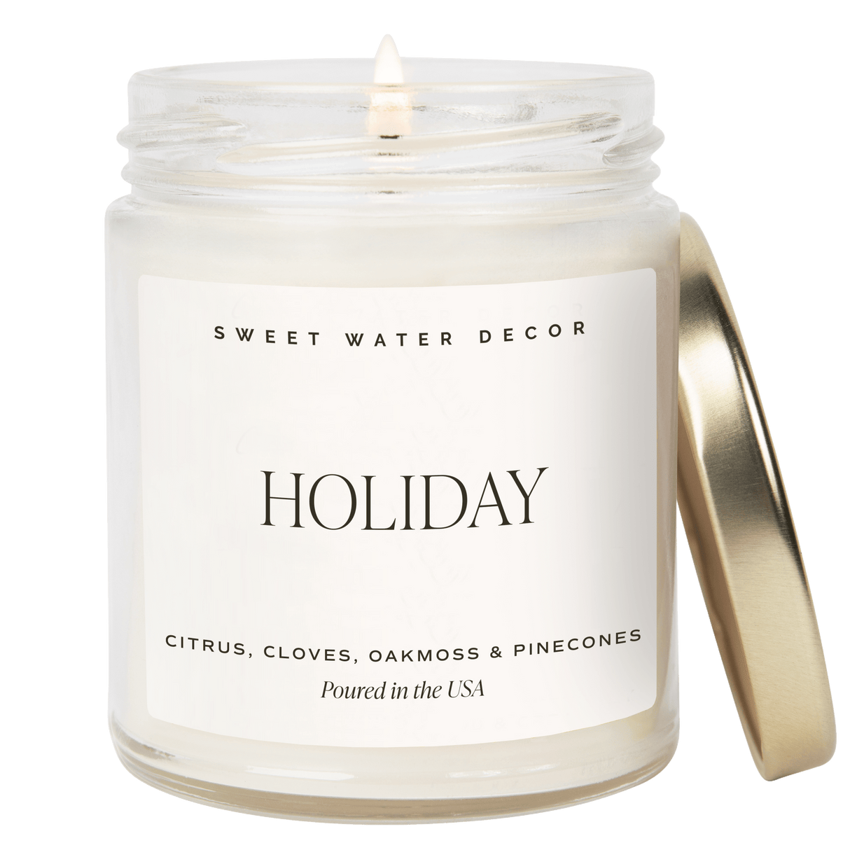 Holiday Soy Candle - Clear Jar - 9 oz