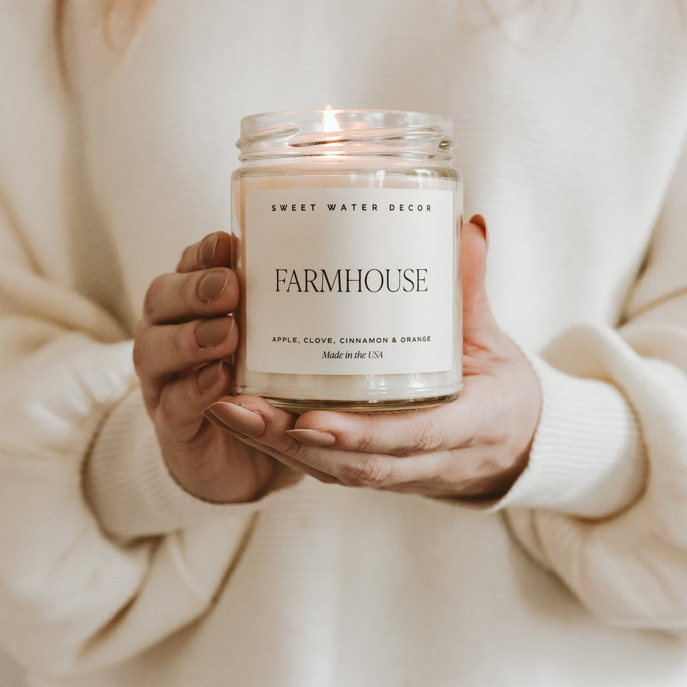 Farmhouse Soy Candle - Clear Jar - 9 oz