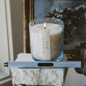 Spa Day Soy Candle - Blue Tinted Glass Jar - 12 oz