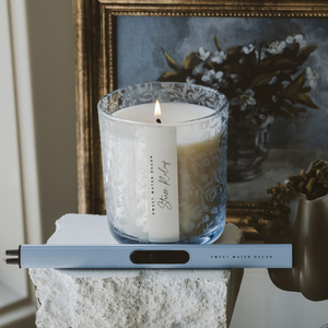 Stress Relief Soy Candle - Blue Tinted Glass Jar - 12 oz