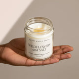 Wildflowers and Salt Soy Candle - Clear Jar - 9 oz