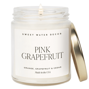 Pink Grapefruit Soy Candle - Clear Jar - 9 oz
