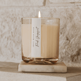 Pink Grapefruit Soy Candle - Tinted Glass Jar - 12 oz