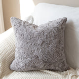 Pack of 2 Double sides furry throw pillow case and insert great to snuggle