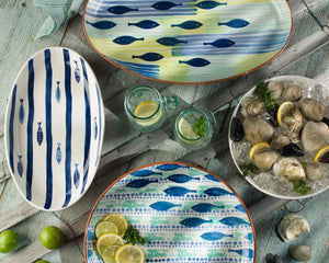 Mediterranean-Sea-Fish-15''-Oval-Serving-Bowl-Serving-Platter