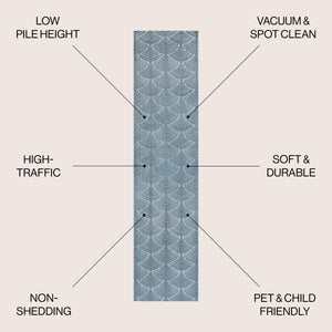 Porter Geometric Art Deco Fan Pattern High-Low Runner Rug