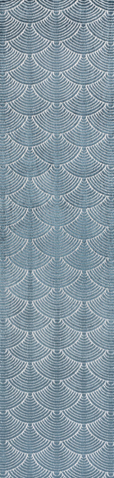 Porter Geometric Art Deco Fan Pattern High-Low Runner Rug