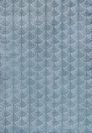 Porter Geometric Art Deco Fan Pattern High-Low Area Rug